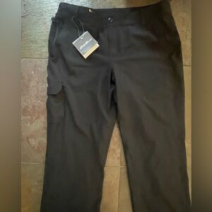 NWT Fleece Lined Pants - EDDIE BAUER women black sz 10 new tags hiking orig 79
